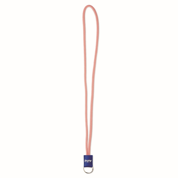 Lanyard con etiqueta de PVC de cordón en 2 tonos